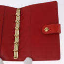 LOUIS VUITTON Monogram Vernis Agenda PM Planner Cover Red R21016 Auth BA14403-20