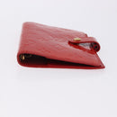 LOUIS VUITTON Monogram Vernis Agenda PM Planner Cover Red R21016 Auth BA14403-7