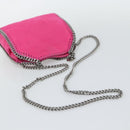 Stella MacCartney Chain Falabella Bag Polyester 2way Pink 391698 Auth BA14406A-8