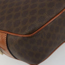 CELINE Macadam Canvas Shoulder Bag PVC Leather Brown Gold Auth BA14407A-15