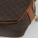 CELINE Macadam Canvas Shoulder Bag PVC Leather Brown Gold Auth BA14407A-16