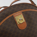 CELINE Macadam Canvas Shoulder Bag PVC Leather Brown Gold Auth BA14407A-18