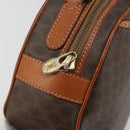CELINE Macadam Canvas Shoulder Bag PVC Leather Brown Gold Auth BA14407A-9