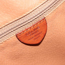 CELINE Macadam Canvas Shoulder Bag PVC Leather Brown Gold Auth BA14407A-11