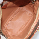 CELINE Macadam Canvas Shoulder Bag PVC Leather Brown Gold Auth BA14407A-10