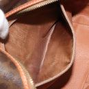 CELINE Macadam Canvas Shoulder Bag PVC Leather Brown Gold Auth BA14407A-22