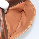 CELINE Macadam Canvas Shoulder Bag PVC Leather Brown Gold Auth BA14407A-23