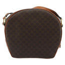 CELINE Macadam Canvas Shoulder Bag PVC Leather Brown Gold Auth BA14407A-2