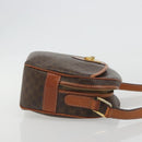 CELINE Macadam Canvas Shoulder Bag PVC Leather Brown Gold Auth BA14407A-3