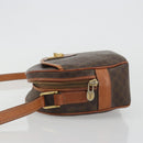 CELINE Macadam Canvas Shoulder Bag PVC Leather Brown Gold Auth BA14407A-4