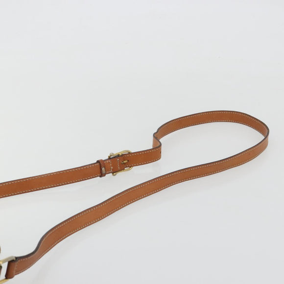 CELINE Macadam Canvas Shoulder Bag PVC Leather Brown Gold Auth BA14407A