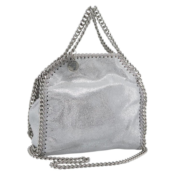 Stella MacCartney Chain Falabella Bag polyester 2way Silver Auth BA14408A