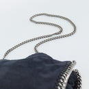 Stella MacCartney Chain Falabella Bag polyester Navy Silver 371223 Auth BA14409A-10
