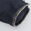 Stella MacCartney Chain Falabella Bag polyester Navy Silver 371223 Auth BA14409A-12