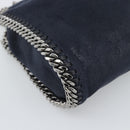 Stella MacCartney Chain Falabella Bag polyester Navy Silver 371223 Auth BA14409A-13