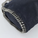Stella MacCartney Chain Falabella Bag polyester Navy Silver 371223 Auth BA14409A-15