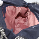 Stella MacCartney Chain Falabella Bag polyester Navy Silver 371223 Auth BA14409A-18
