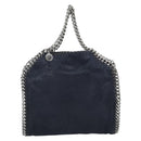 Stella MacCartney Chain Falabella Bag polyester Navy Silver 371223 Auth BA14409A-2