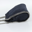 Stella MacCartney Chain Falabella Bag polyester Navy Silver 371223 Auth BA14409A-4