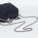 Stella MacCartney Chain Falabella Bag polyester Navy Silver 371223 Auth BA14409A-9