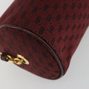 GUCCI Micro GG Canvas Chain Shoulder Bag Red Gold Auth BA14413-13