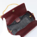 GUCCI Micro GG Canvas Chain Shoulder Bag Red Gold Auth BA14413-15