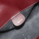 GUCCI Micro GG Canvas Chain Shoulder Bag Red Gold Auth BA14413-16