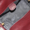 GUCCI Micro GG Canvas Chain Shoulder Bag Red Gold Auth BA14413-17