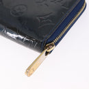 LOUIS VUITTON Monogram Vernis Zippy Long Wallet Grand blue M90047 Auth BA14414-16