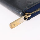 LOUIS VUITTON Monogram Vernis Zippy Long Wallet Grand blue M90047 Auth BA14414-8