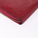 LOUIS VUITTON Monogram Vernis Zippy Long Wallet Rose Andian M91597 Auth BA14415-15