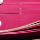 LOUIS VUITTON Monogram Vernis Zippy Long Wallet Rose Andian M91597 Auth BA14415-18