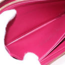 LOUIS VUITTON Monogram Vernis Zippy Long Wallet Rose Andian M91597 Auth BA14415-21