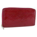 LOUIS VUITTON Monogram Vernis Zippy Long Wallet Rose Andian M91597 Auth BA14415-1