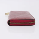 LOUIS VUITTON Monogram Vernis Zippy Long Wallet Rose Andian M91597 Auth BA14415-3
