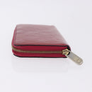 LOUIS VUITTON Monogram Vernis Zippy Long Wallet Rose Andian M91597 Auth BA14415-4