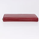 LOUIS VUITTON Monogram Vernis Zippy Long Wallet Rose Andian M91597 Auth BA14415-6