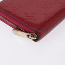 LOUIS VUITTON Monogram Vernis Zippy Long Wallet Rose Andian M91597 Auth BA14415-7