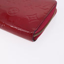 LOUIS VUITTON Monogram Vernis Zippy Long Wallet Rose Andian M91597 Auth BA14415-14