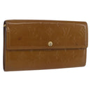 LOUIS VUITTON Vernis Portefeiulle Sarah Long Wallet Moldore M90290 Auth BA14416-1