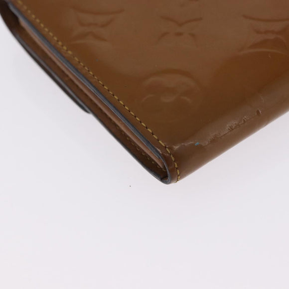 LOUIS VUITTON Vernis Portefeiulle Sarah Long Wallet Moldore M90290 Auth BA14416