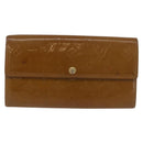LOUIS VUITTON Vernis Portefeiulle Sarah Long Wallet Moldore M90290 Auth BA14416-13