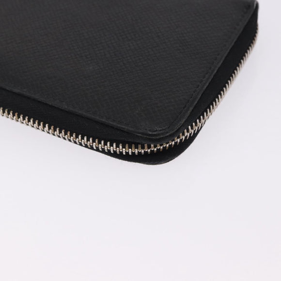 LOUIS VUITTON Taiga Zippy Wallet Vertical Wallet Ardoise M32822 LV Auth BA14417