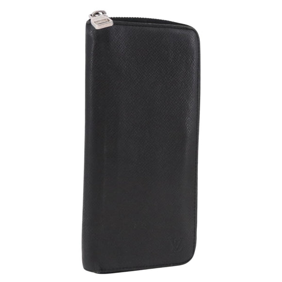 LOUIS VUITTON Taiga Zippy Wallet Vertical Wallet Ardoise M32822 LV Auth BA14417