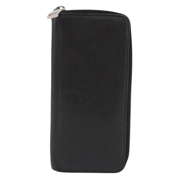 LOUIS VUITTON Taiga Zippy Wallet Vertical Wallet Ardoise M32822 LV Auth BA14417