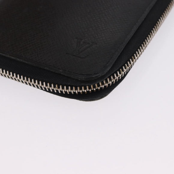 LOUIS VUITTON Taiga Zippy Wallet Vertical Wallet Ardoise M32822 LV Auth BA14417