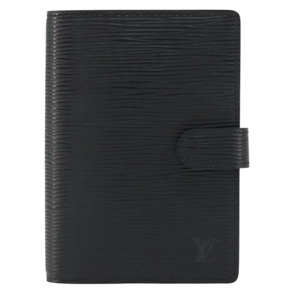 LOUIS VUITTON Epi Agenda PM Day Planner Cover Black R20052 LV Auth BA14418A