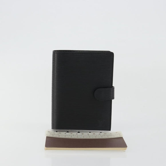 LOUIS VUITTON Epi Agenda PM Day Planner Cover Black R20052 LV Auth BA14418A