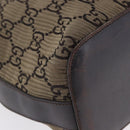 GUCCI GG Canvas Shoulder Bag Brown Silver 001 3814 3754 Auth BA14420-11