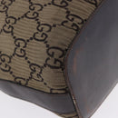 GUCCI GG Canvas Shoulder Bag Brown Silver 001 3814 3754 Auth BA14420-13